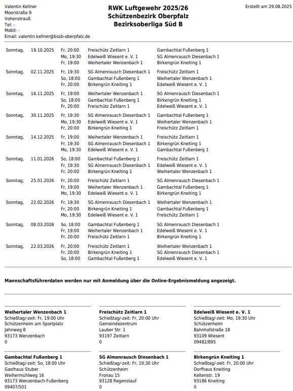 1. Mannschaft